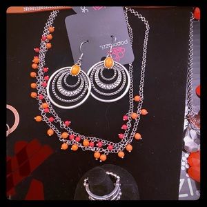 Peach jewelry set